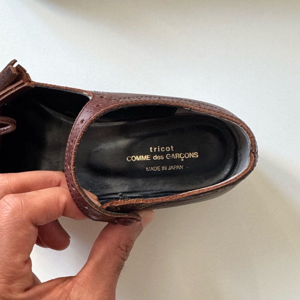 Tricot Comme des Garçons Brown Tassel Mary Jane Loafers - Picture 9 of 13